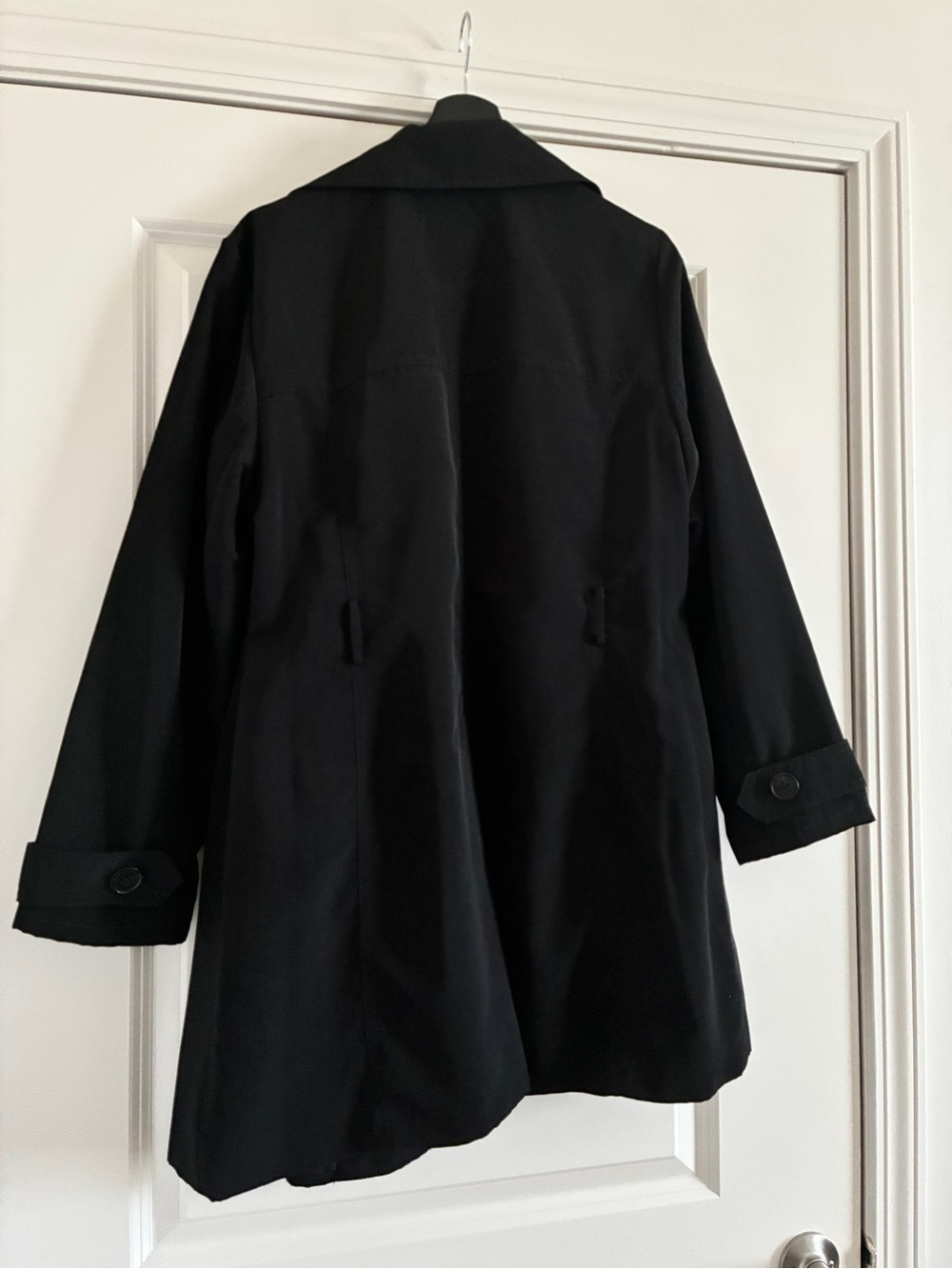 London Fog Black Women’s Mid-Length Trench Coat - Picture 7 of 9